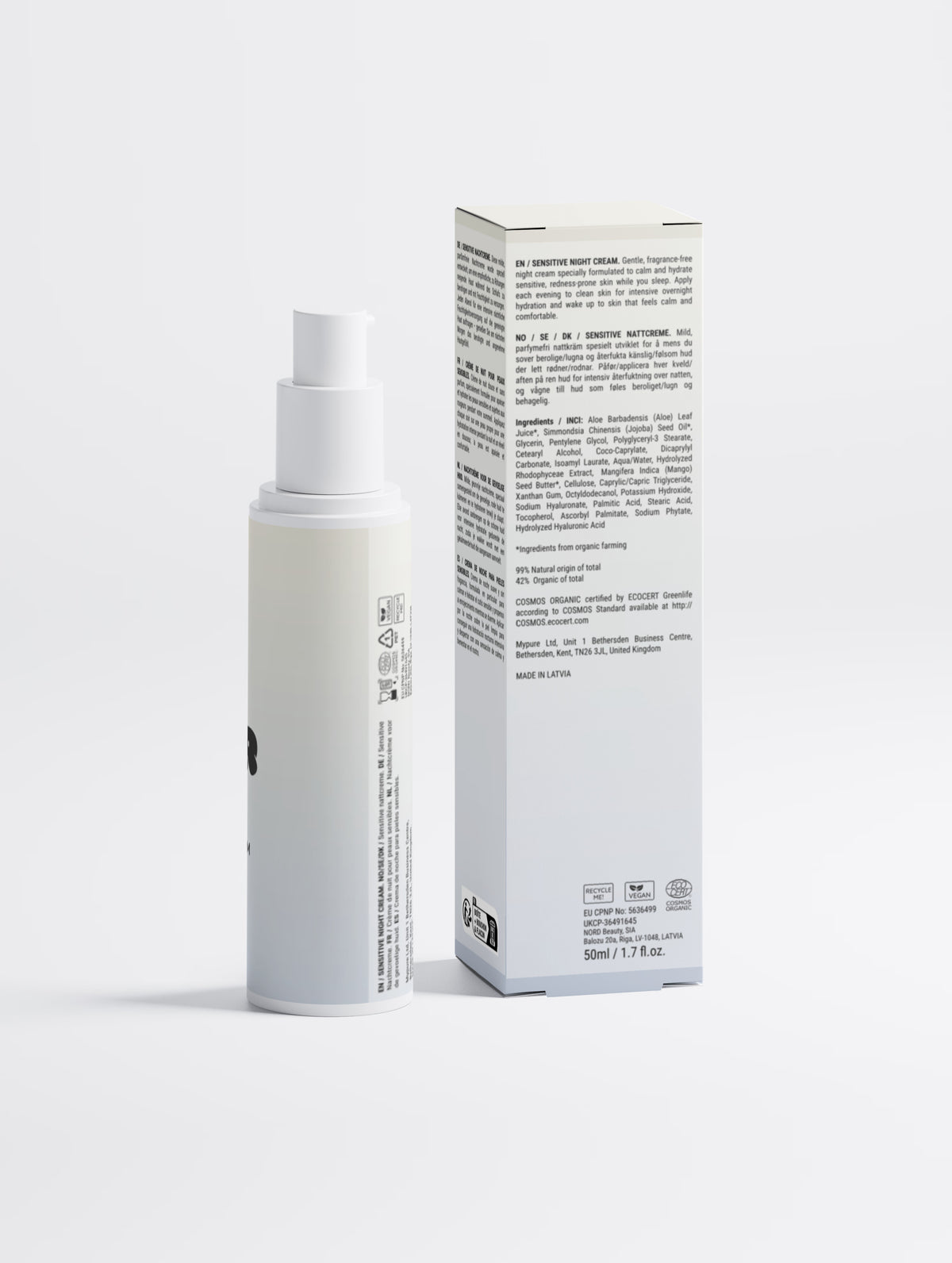 Sensitive Skin Overnight Cream, Fragrance Free